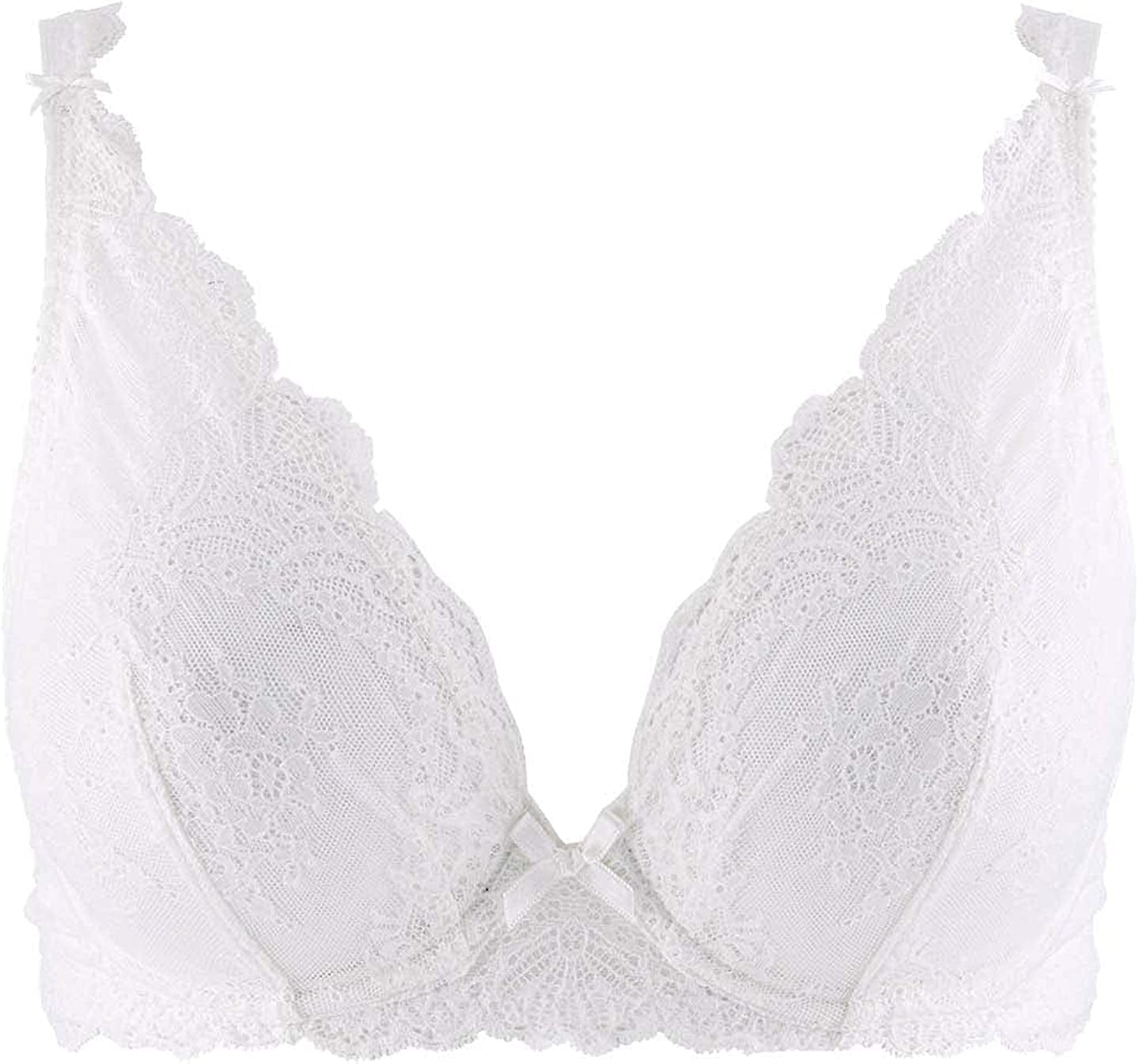 Aubade Women'S Danse Des Sens Plunging Triangle Bra White (Opale) / 32C