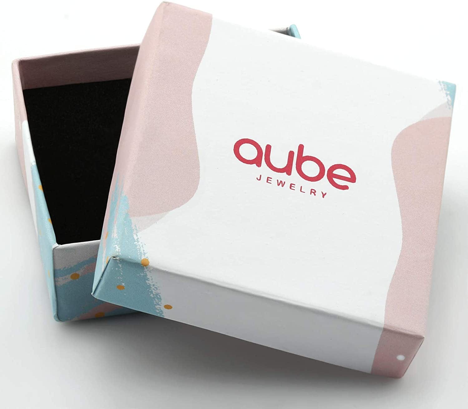 AUBE JEWELRY Hypoallergenic 925 Sterling Silver Cubic Zirconia Angel Wing Stud Earrings Adorned for Women