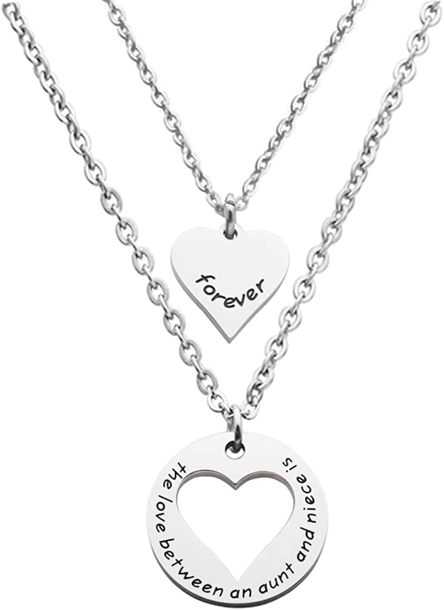 Aunt and Niece Gifts the Love between Aunt and Niece Is Forever Necklace Set Aunt Gift from Niece Aunt Jewelry Aunt ane Niece Necklace Set