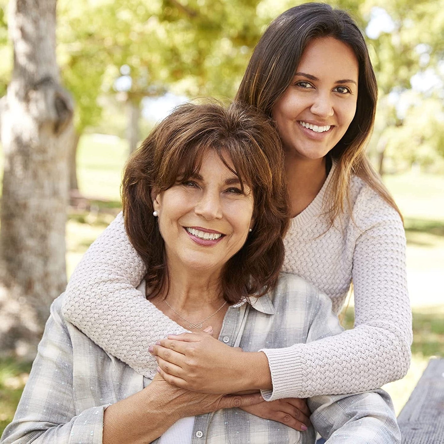 Aunt Niece Necklace, 925 Sterling Silver Infinity Necklace for Women, Niece Gifts from Aunt, Mothers Day Jewelry Birthday Gift for Aunt and Niece