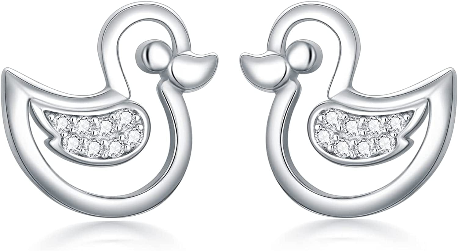 Axolotl/Snake/Frog/Sloth/Guinea Pig/Rhinoceros925 Sterling Silver Animal Studs… Duck