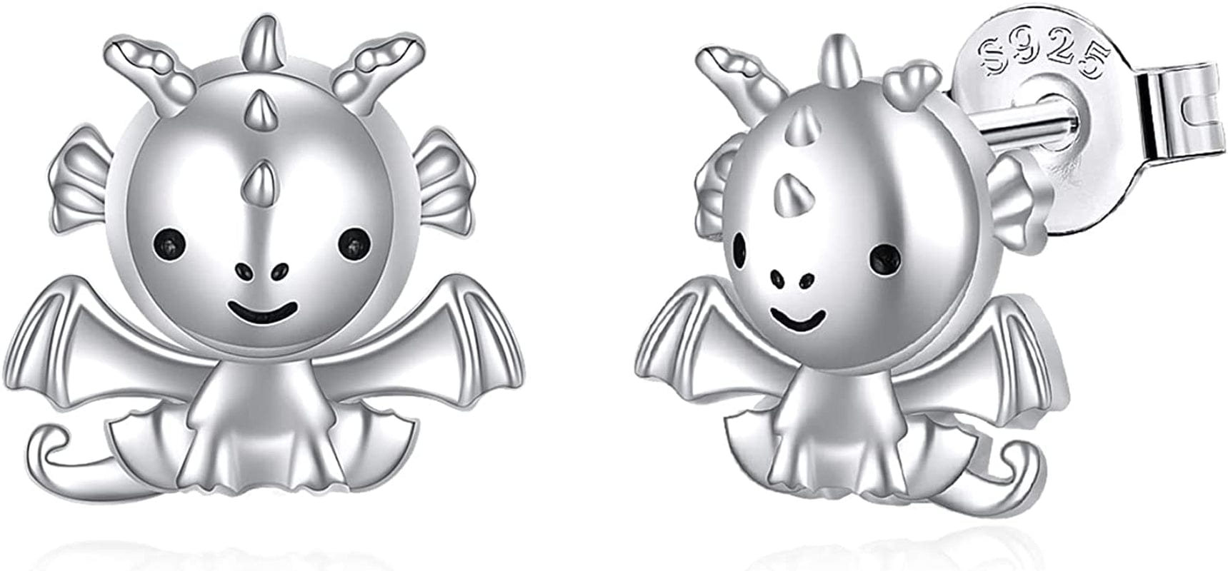 Axolotl/Snake/Frog/Sloth/Guinea Pig/Rhinoceros925 Sterling Silver Animal Studs… Dragon