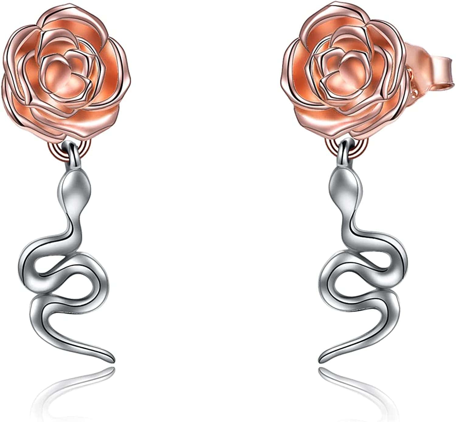 Axolotl/Snake/Frog/Sloth/Guinea Pig/Rhinoceros925 Sterling Silver Animal Studs… Snake