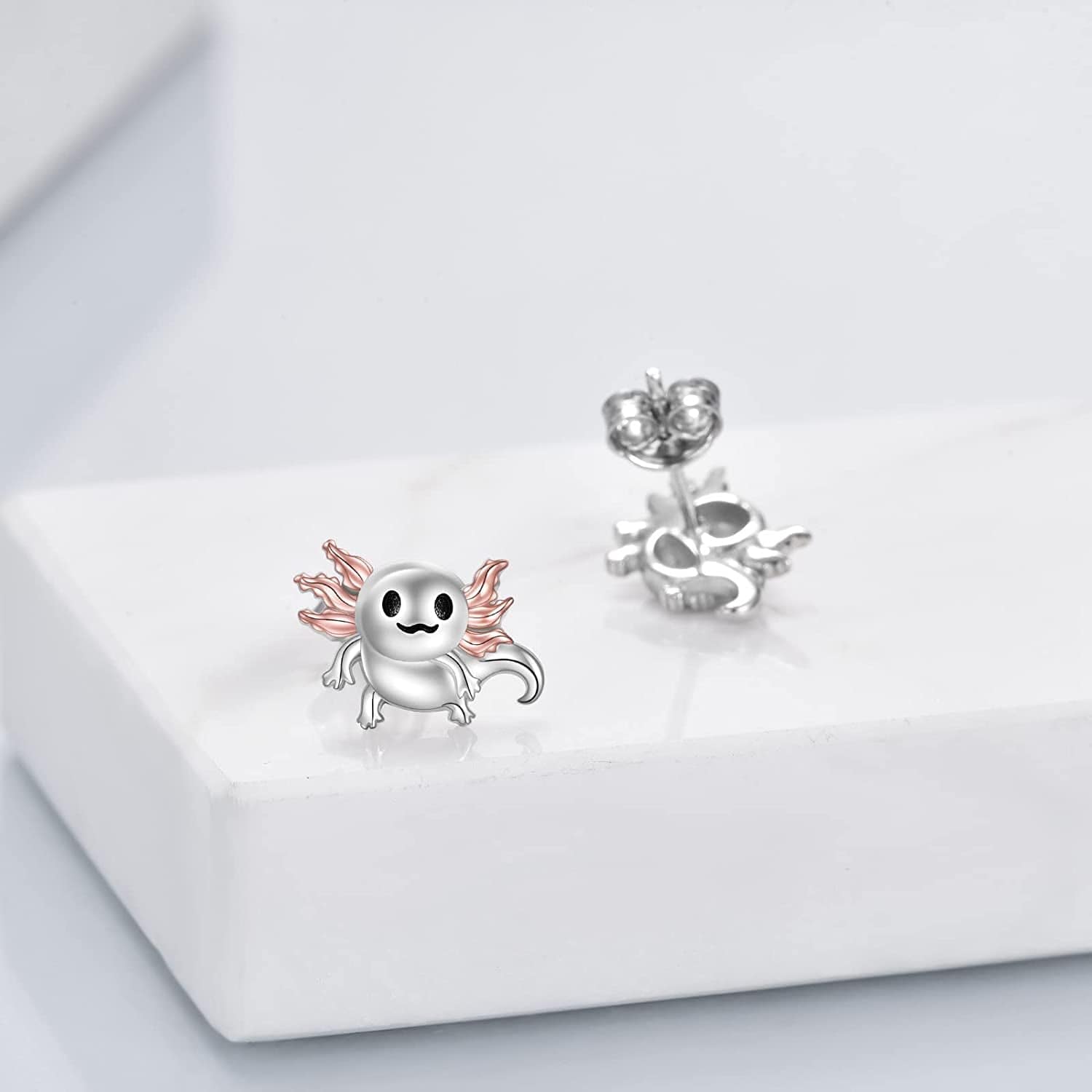 Axolotl/Snake/Frog/Sloth/Guinea Pig/Rhinoceros925 Sterling Silver Animal Studs…