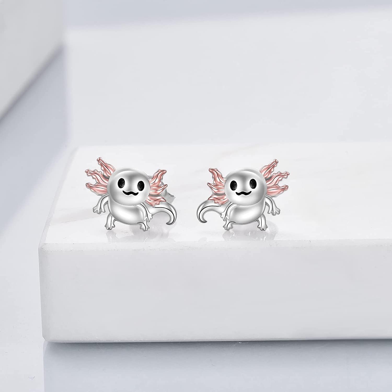 Axolotl/Snake/Frog/Sloth/Guinea Pig/Rhinoceros925 Sterling Silver Animal Studs…