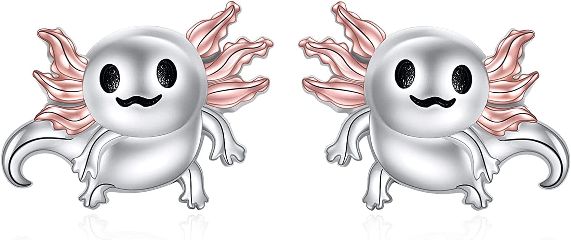 Axolotl/Snake/Frog/Sloth/Guinea Pig/Rhinoceros925 Sterling Silver Animal Studs… Axolotl