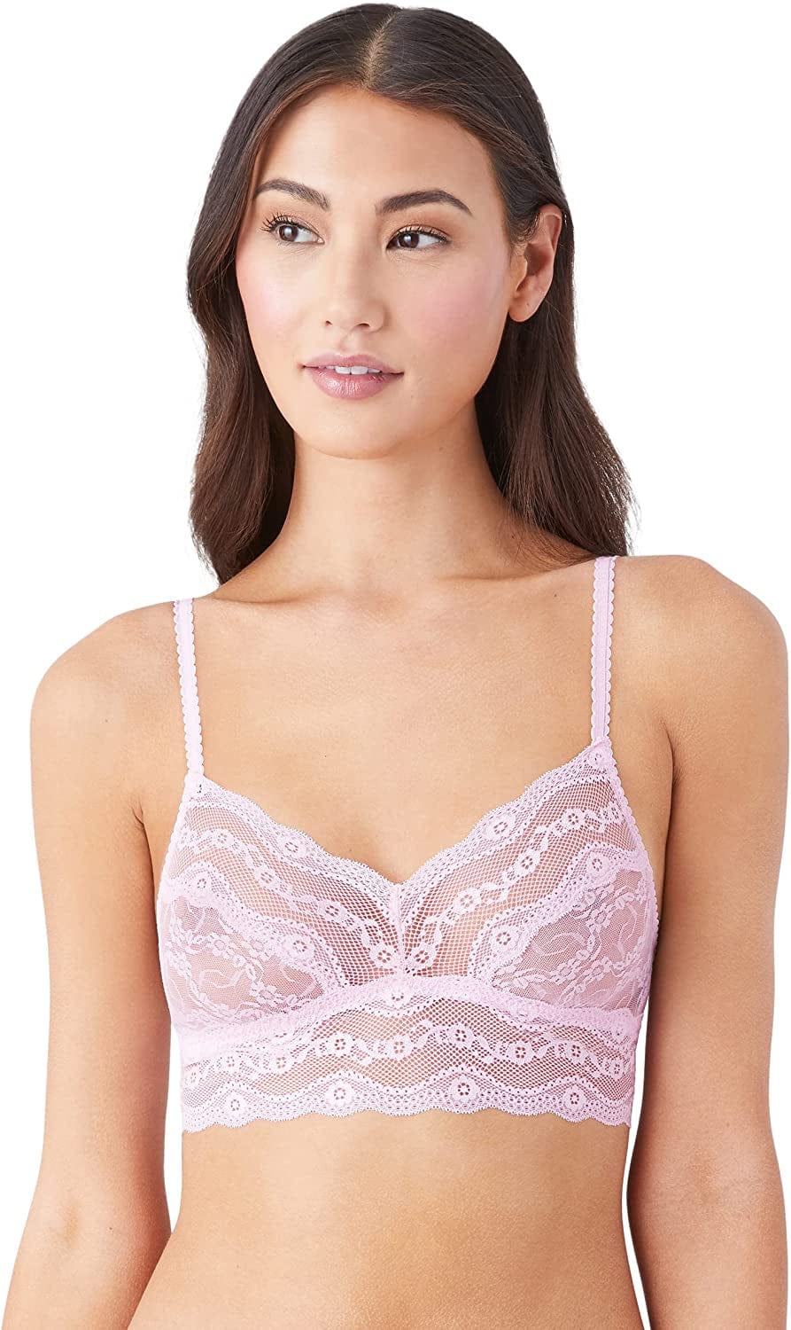 B.Tempt'D by Wacoal Women'S Lace Kiss Bralette Pink Lady / Large