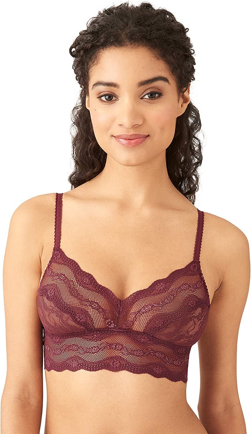 B.Tempt'D by Wacoal Women'S Lace Kiss Bralette Windsor Wine / X-Large