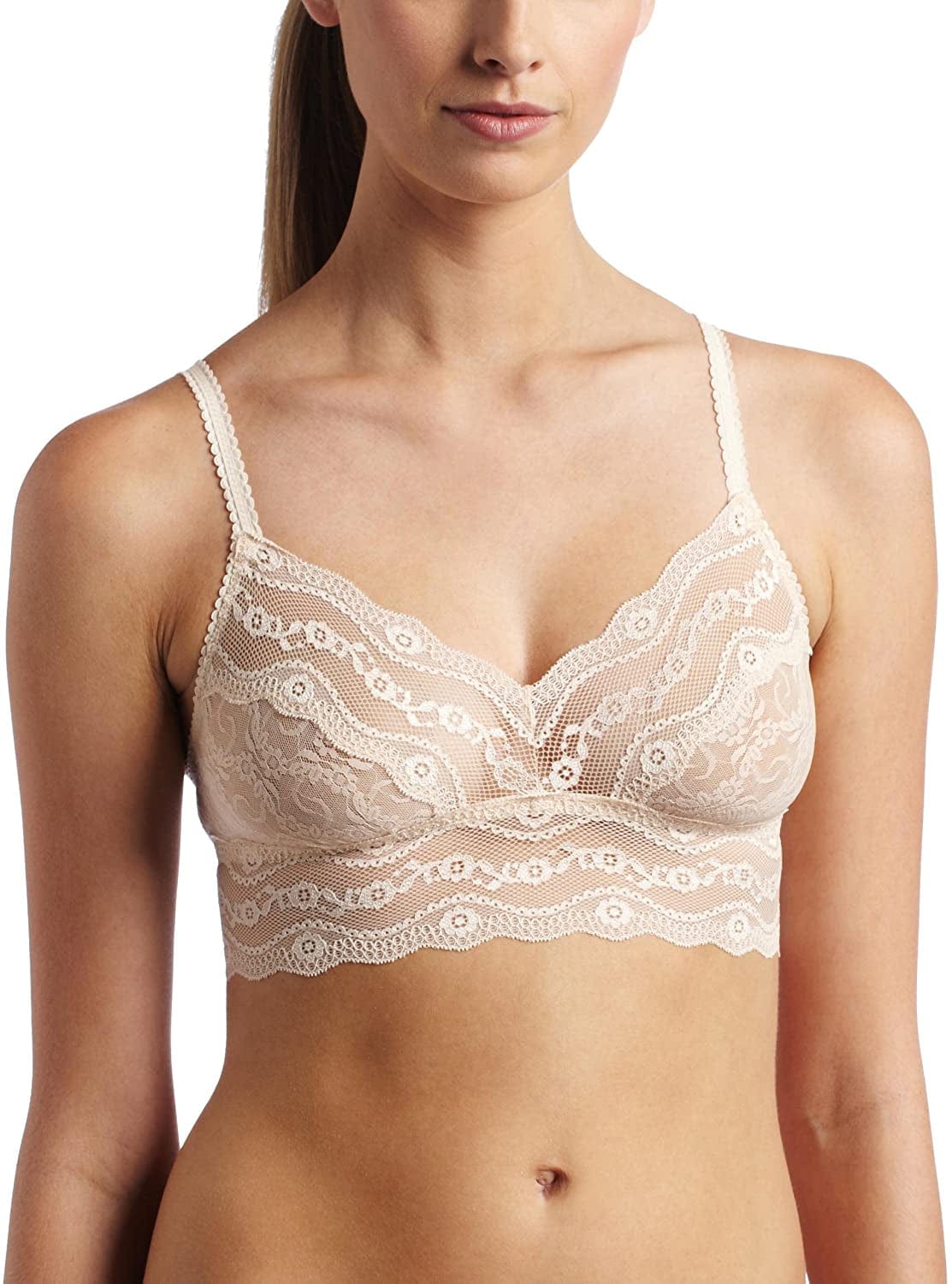 B.Tempt'D by Wacoal Women'S Lace Kiss Bralette Mother of Pearl / Small