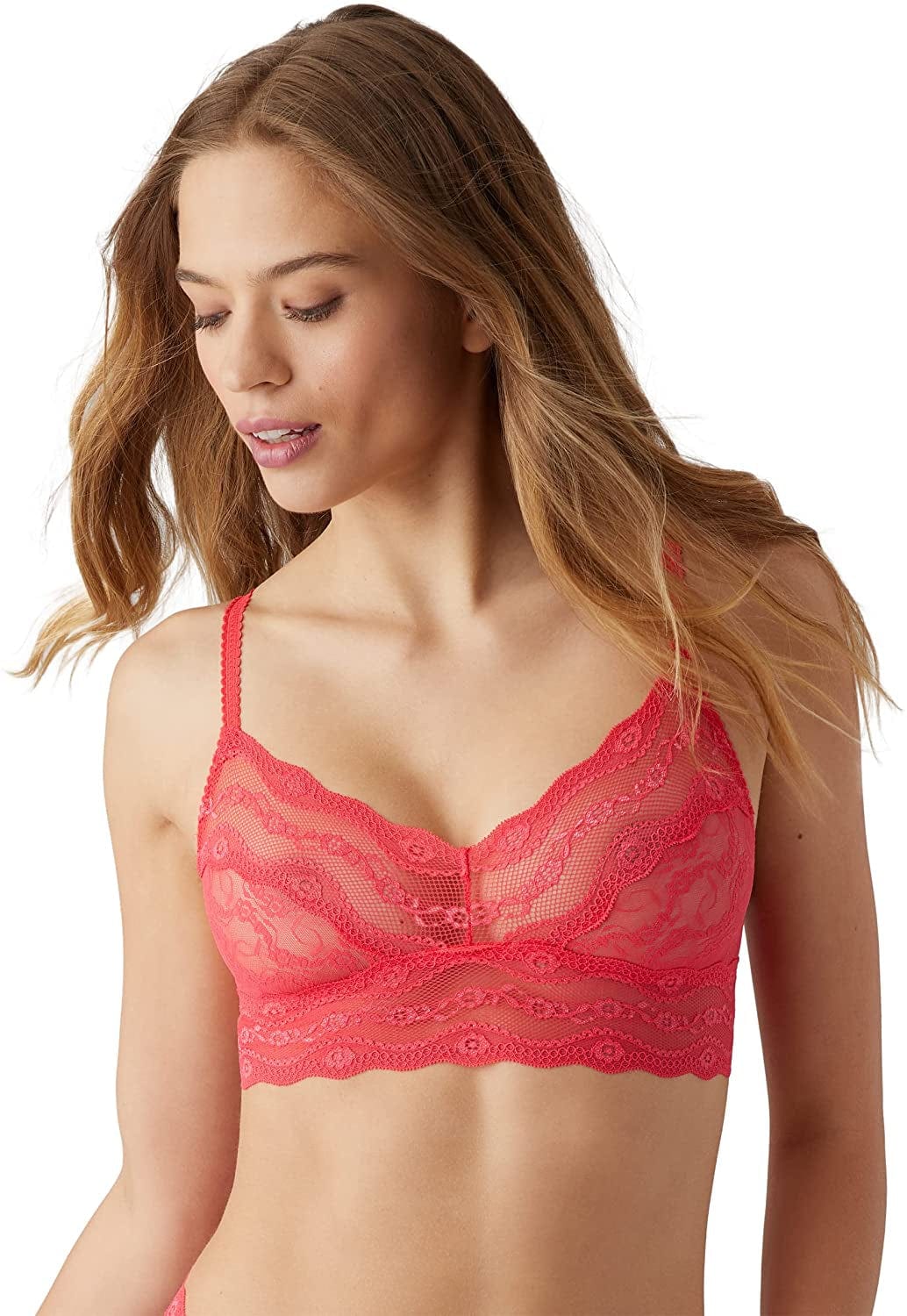 B.Tempt'D by Wacoal Women'S Lace Kiss Bralette Hibiscus / Small
