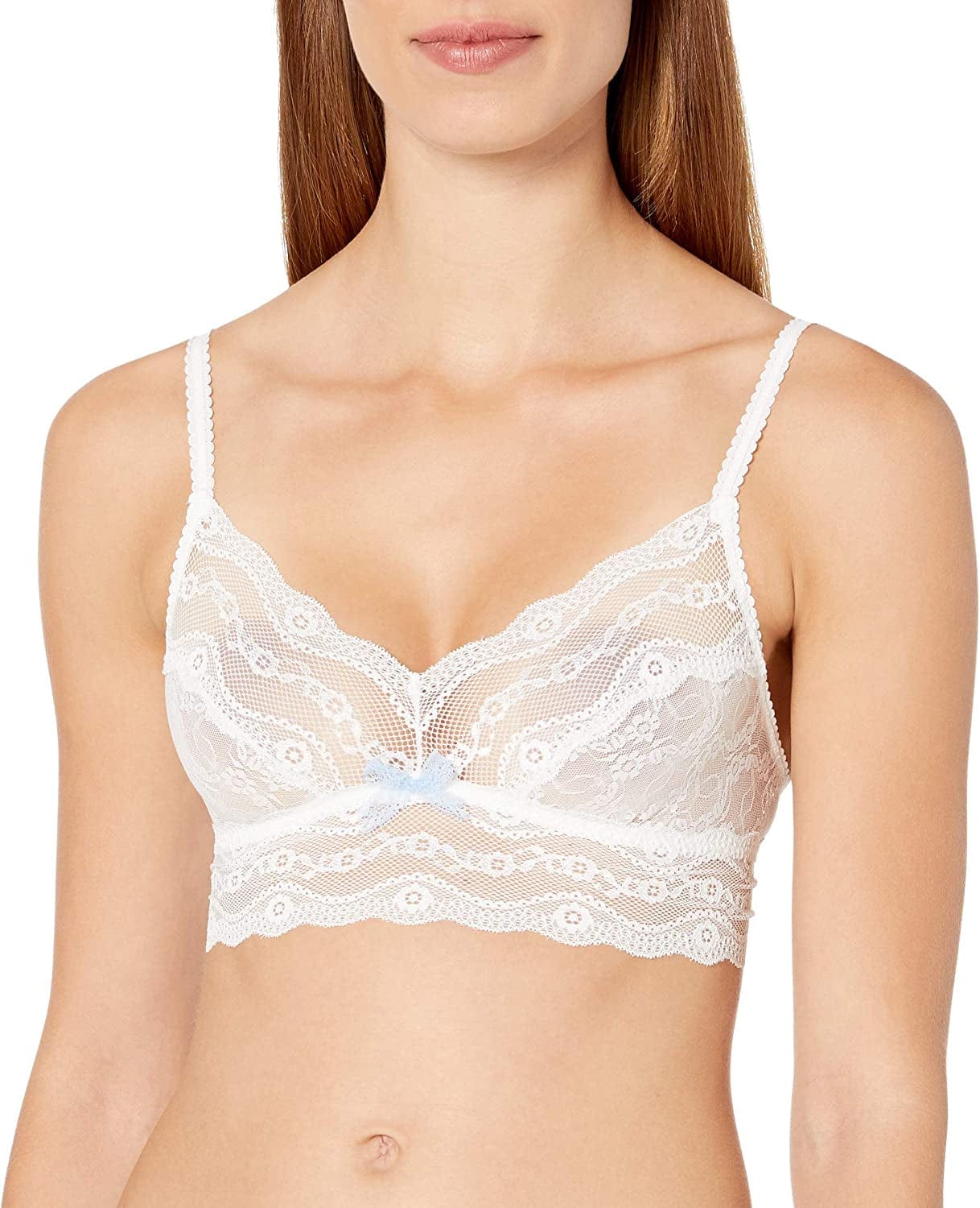 B.Tempt'D by Wacoal Women'S Lace Kiss Bralette White / Small