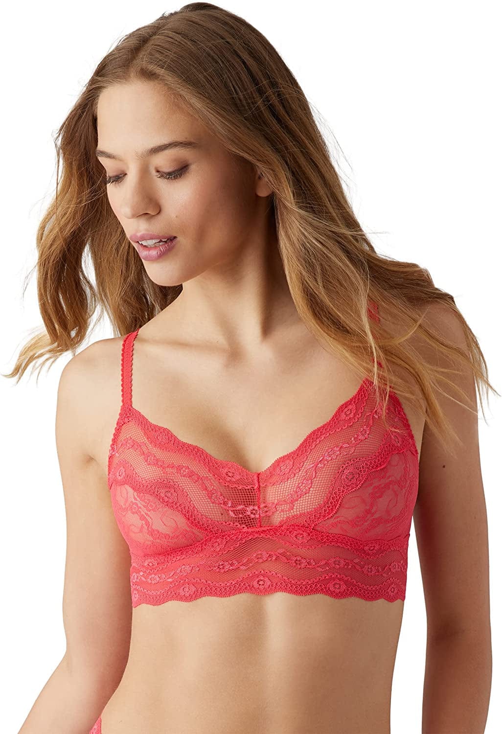 B.Tempt'D by Wacoal Women'S Lace Kiss Bralette Hibiscus / Medium