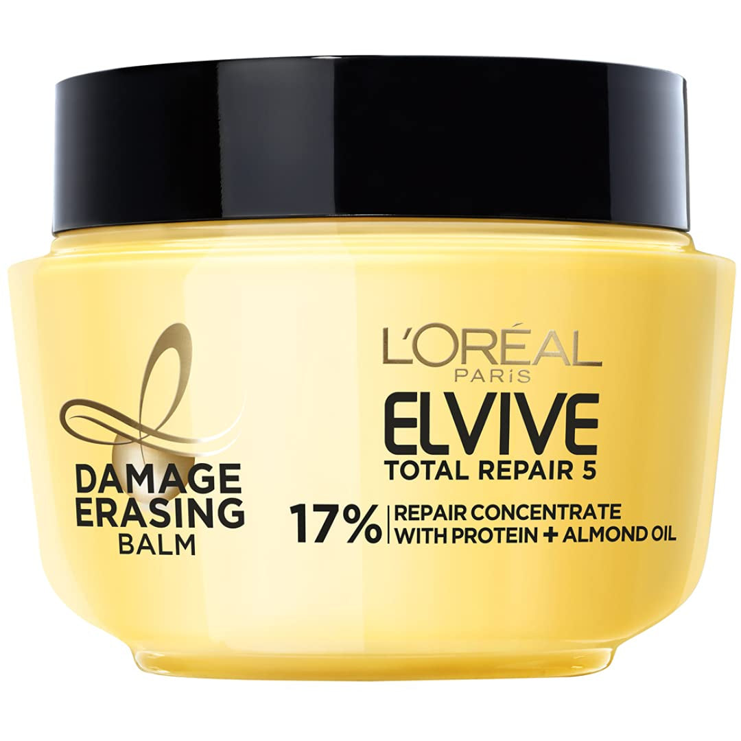 L'Oreal Paris Hair Care Elvive Total Repair 5 Damage Erasing Balm, Conditioning Hair Mask for Damaged Hair, with Almond and Protein, 8.5 Fl; Oz, (Pack of 2) Health & Beauty > Personal Care > Hair Care L'Oreal Paris 1 Count