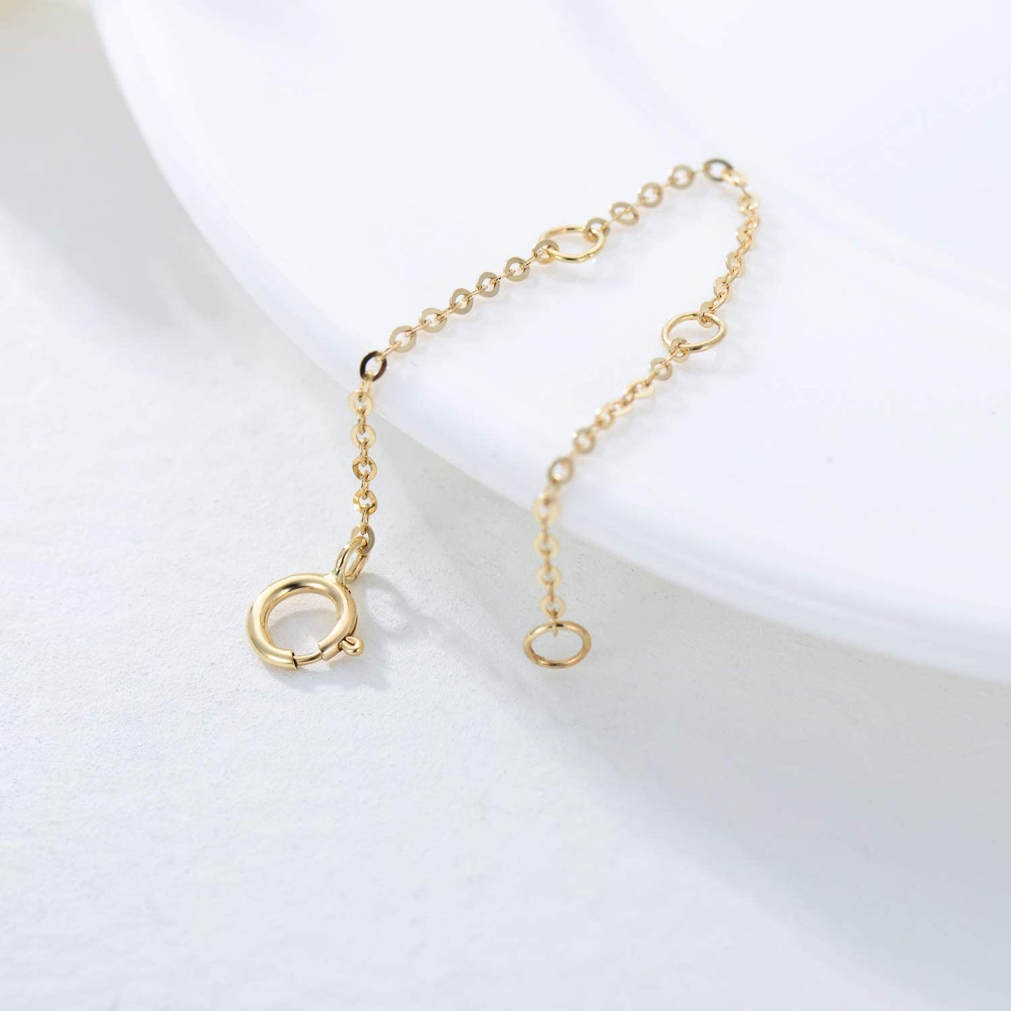 FENCCI 14K Solid Gold Chain Necklace Extender 2,3,4 Inch, Delicate Durable Adjustable Gold Chain Extender for Gold Necklace Bracelet Anklet Apparel & Accessories > Jewelry > Anklets FENCCI