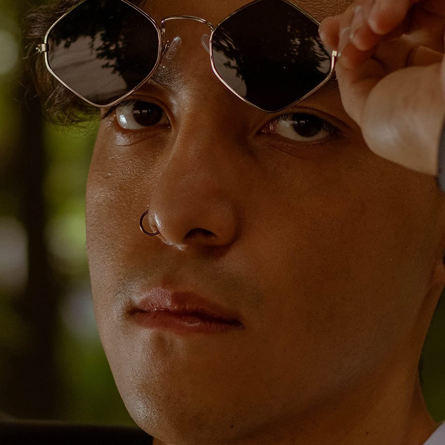 Nose Ring 2Pcs Set 925 Silver Fake Piercing Handmade Clip-On Hoop Fake Nose Ring without Piercing, Ladies Body Jewelry Fake Nose Ring Apparel & Accessories > Jewelry > Body Jewelry MEINESQIS