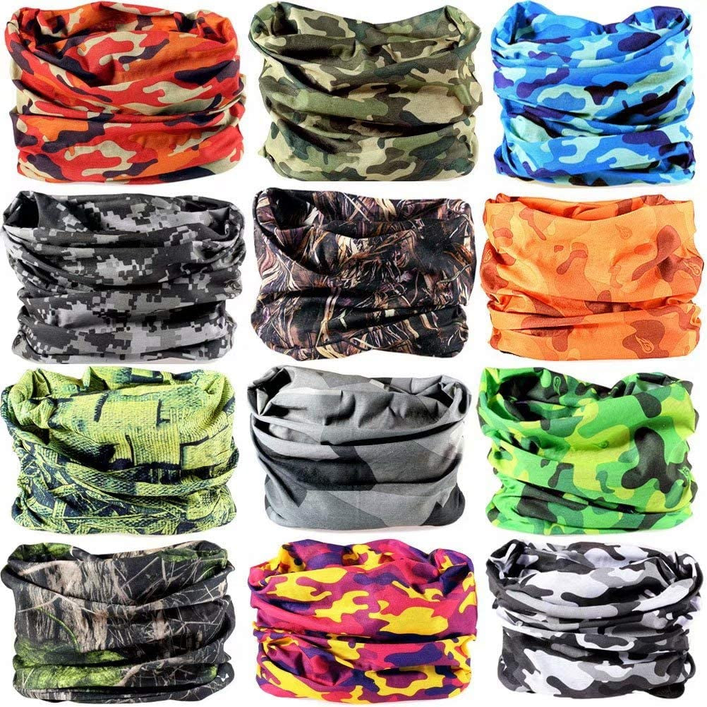 DEMIL 6PCS/8PCS/12PCS Seamless Headband Bandanas Headwear for Men&Women Scarf Apparel & Accessories > Clothing Accessories > Headwear Demil Sports A2(12pcs)