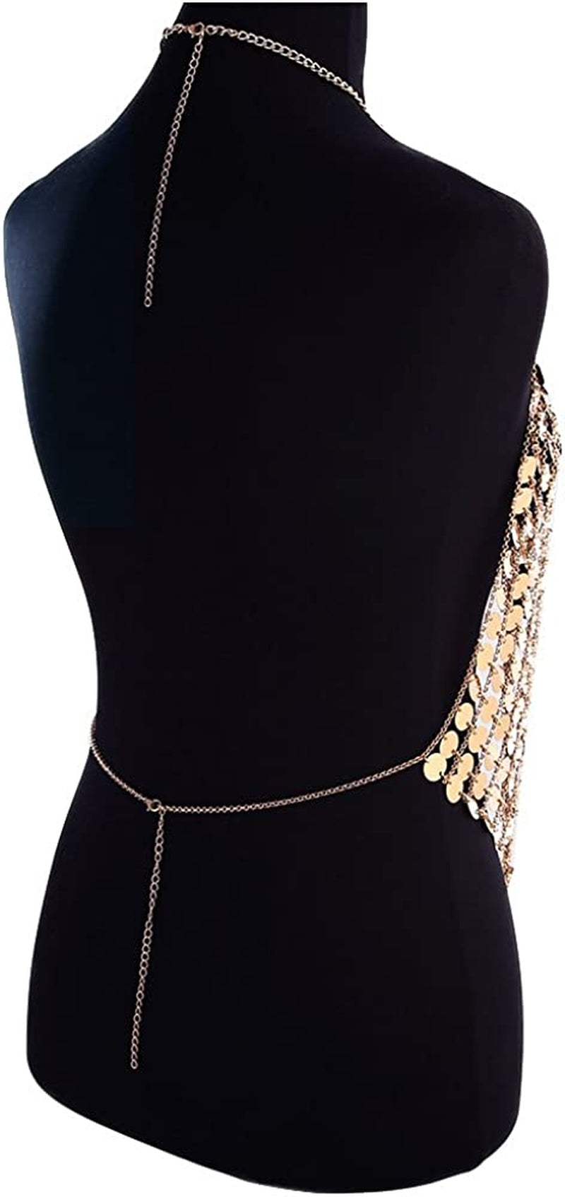 DOTASI Women'S Sexy Halter Backless Tank Top Bra Body Chain Necklace Tassels Party Apparel & Accessories > Jewelry > Body Jewelry DOTASI