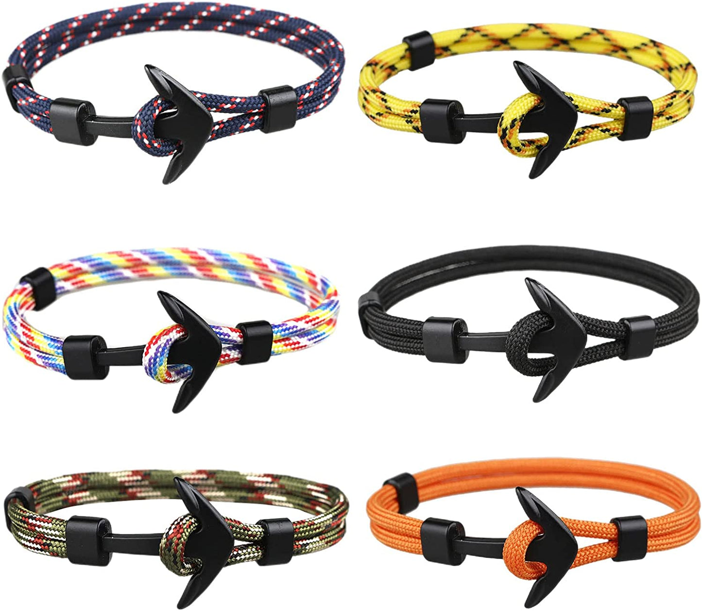 HUASAI Vsco String Bracelets for Teen Girls Women Waterproof Boho Rope Bracelets Wave Surfer Bracelets Summer Beach Anklets Apparel & Accessories > Jewelry > Anklets HUASAI 6 Pcs String Bracelets