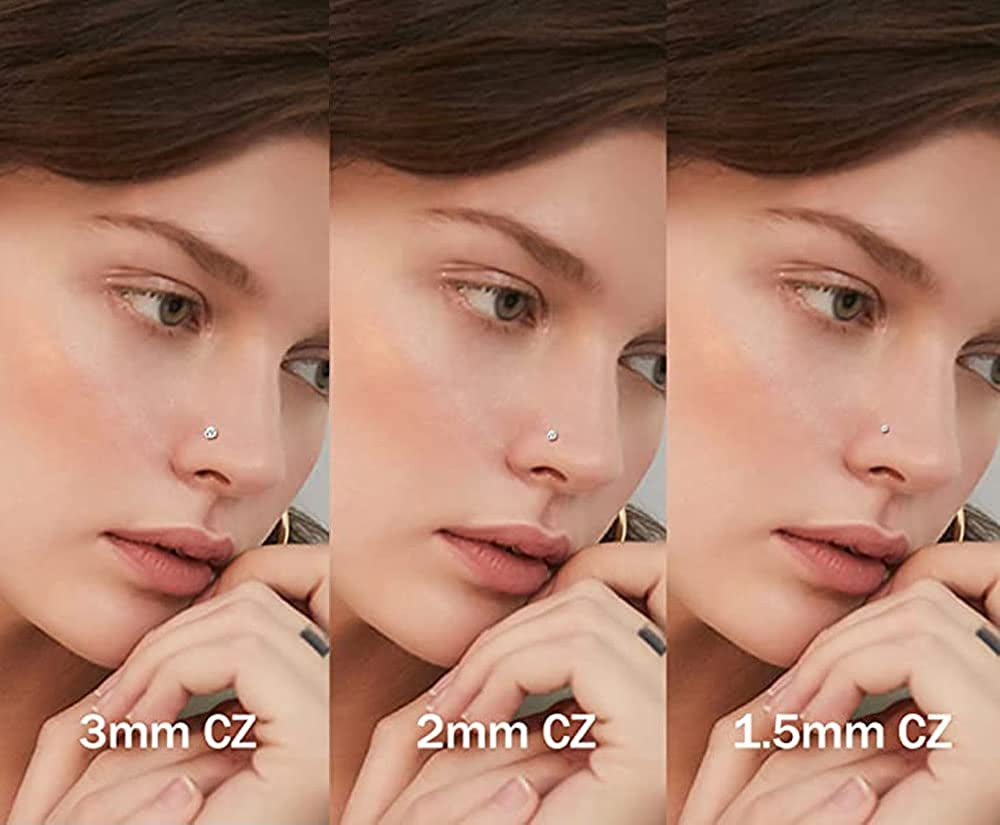 Nose Rings and Studs Set 20G Men Women,L Shape Nose Ring Studs and Screw Nostril Body Piercing Jewelry Set Hypoallergenic Surgical Steel(12Pcs,Size 1.5,2,3Mm) Apparel & Accessories > Jewelry > Body Jewelry Renkovte