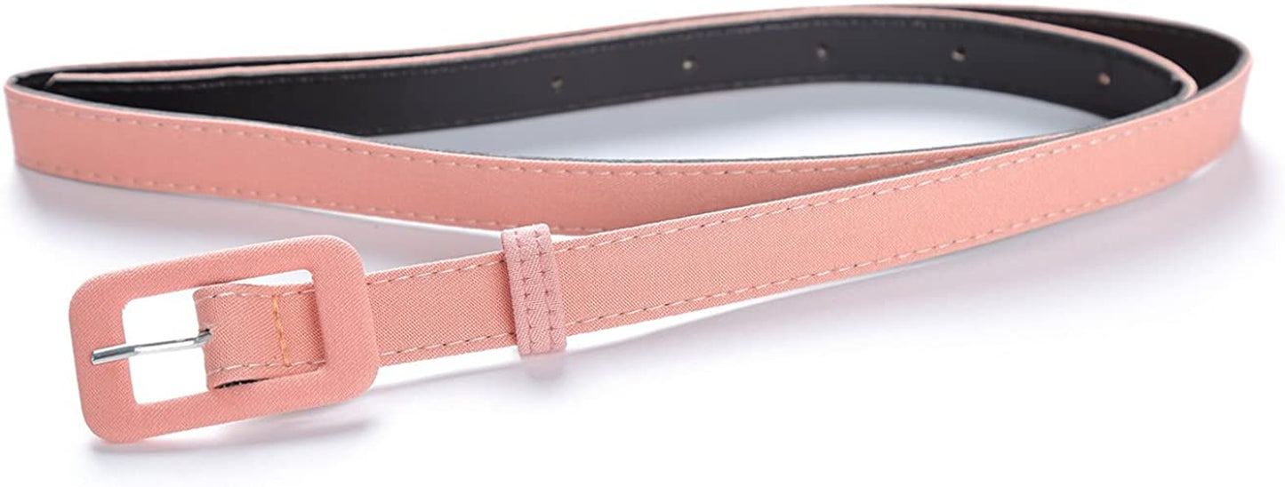 MUXXN Womens Belt- Solid Color Basic Belt for Casual Formal Dress or Jeans Apparel & Accessories > Clothing Accessories > Belts MUXXN Peach Small