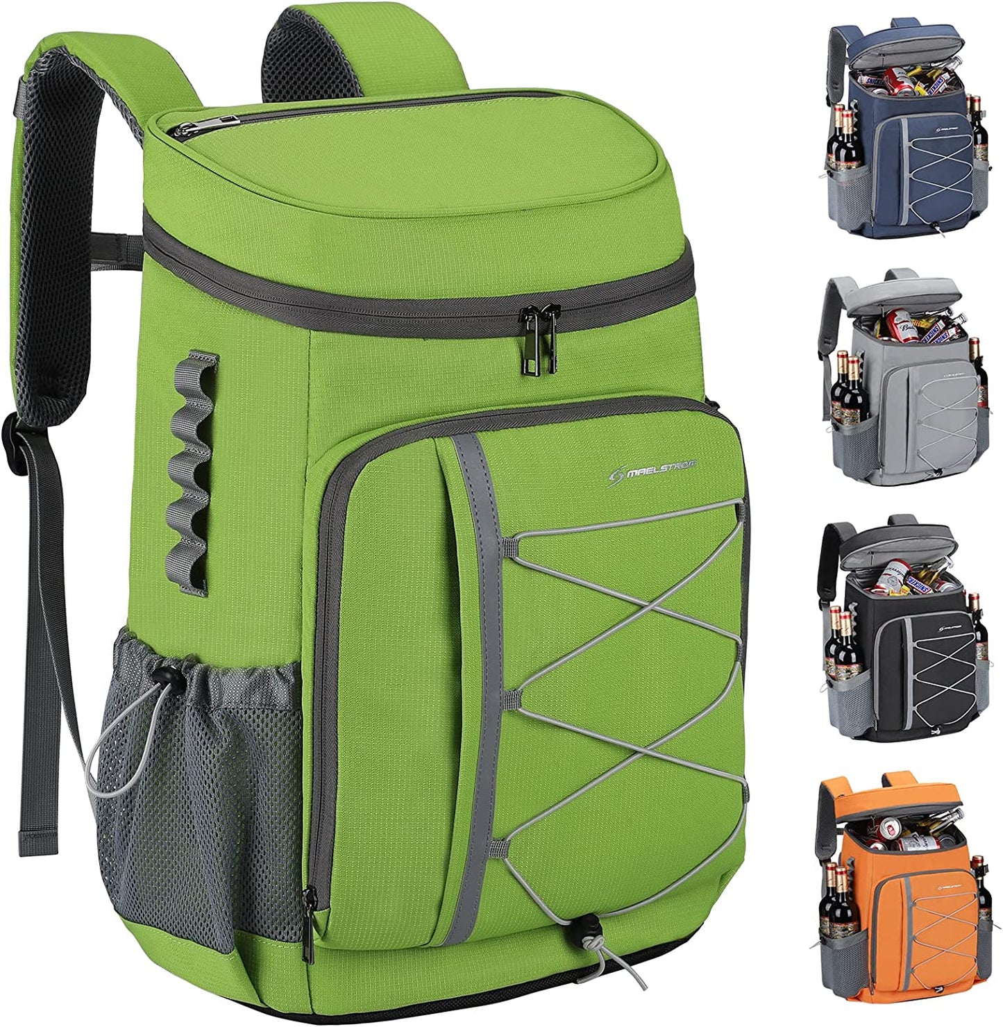 Maelstrom Cooler Backpack,35 Can Backpack Cooler Leakproof,Insulated Soft Cooler Bag,Camping Cooler,Beach Cooler,Ice Chest Backpack,Lightweight Travel Cooler Lunch Backpack for Hiking,Shopping Apparel & Accessories > Jewelry > Bracelets Maelstrom Green