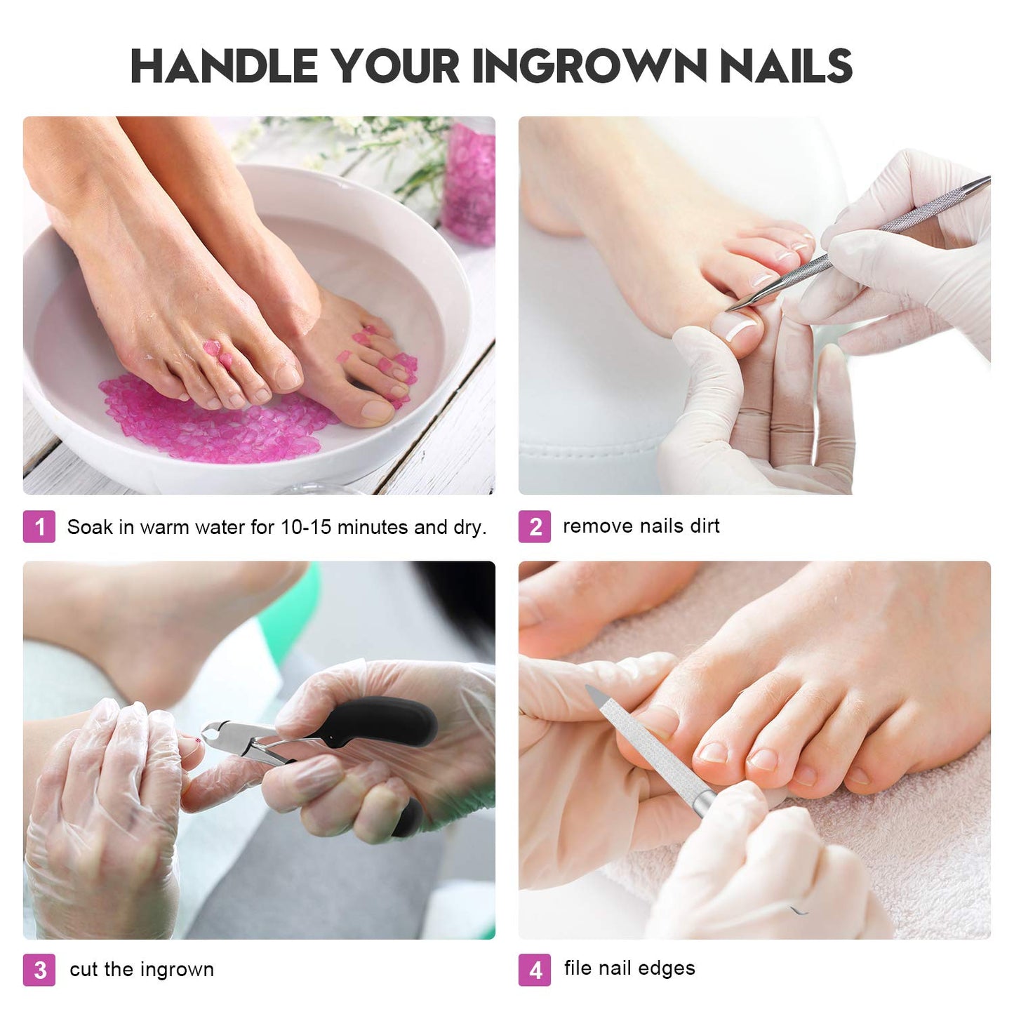 Podiatrist Toenail Cutters for Thick Nails Kit, Professional Grade Pedicure Tools with Sharp Curved Blades for Precision Trimming. Easy to Use & Effortless. Improve Various Toenail Problems. Health & Beauty > Personal Care > Cosmetics > Cosmetic Tools > Nail Tools KENED