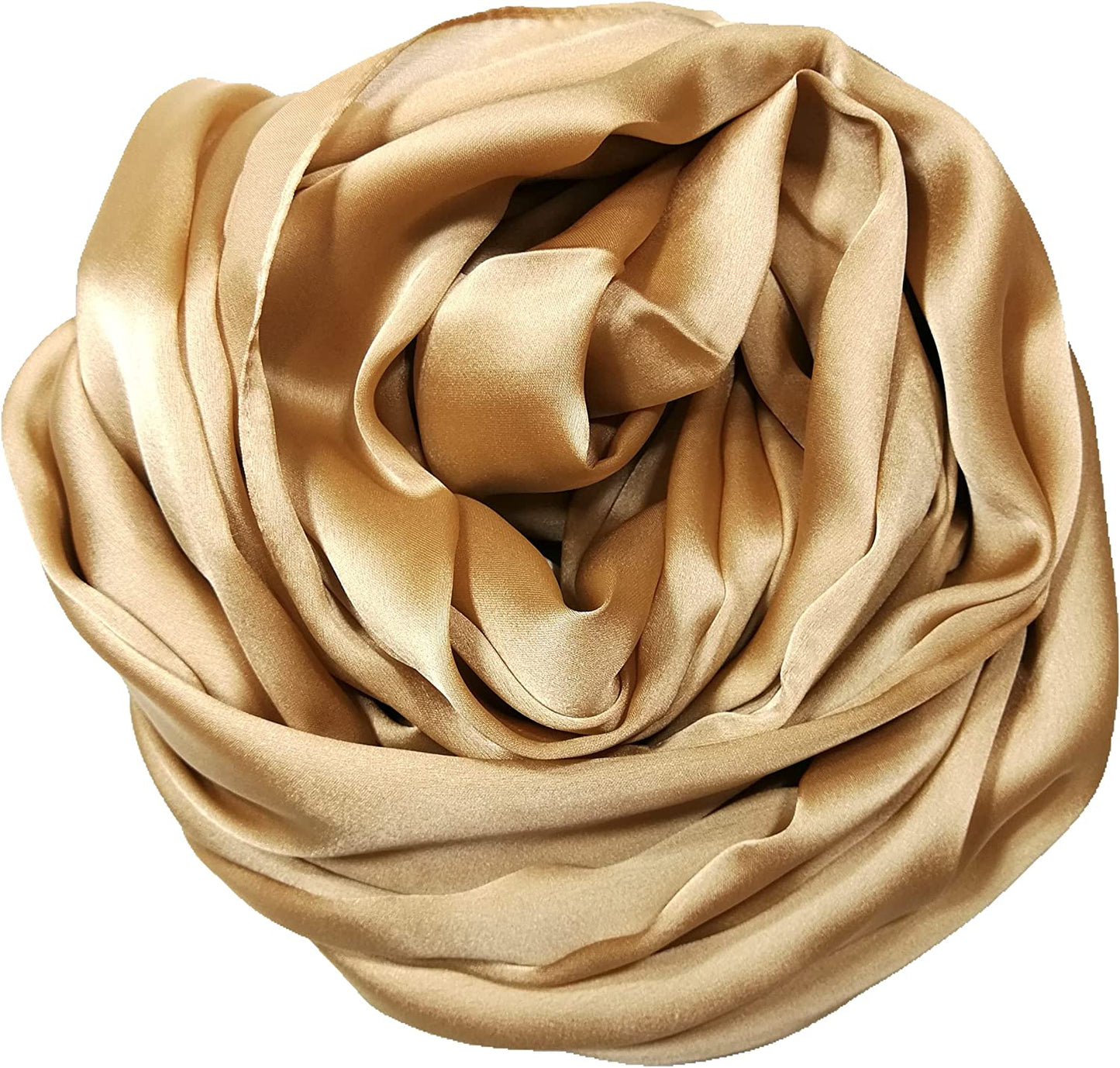 Shanlin Silk Feel Long Satin Patterned & Solid Color Scarves for Women in Gift Box Apparel & Accessories > Clothing Accessories > Scarves & Shawls Shanlin Solid Color: Bronze