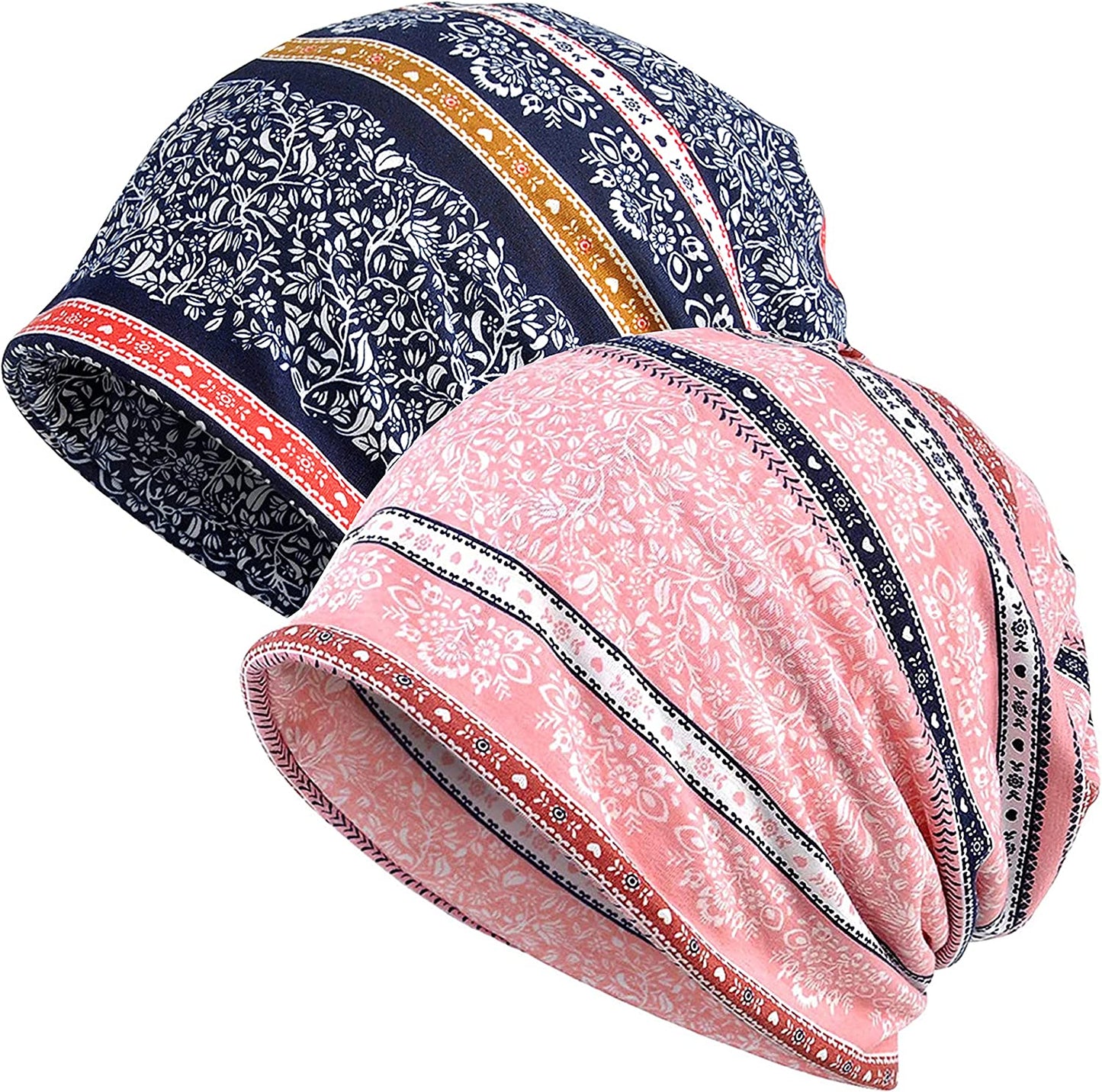 Kayier Women'S Baggy Casual Chemo Beanie Hats Headwear Caps Apparel & Accessories > Clothing Accessories > Headwear Kayier 2 Pack-z