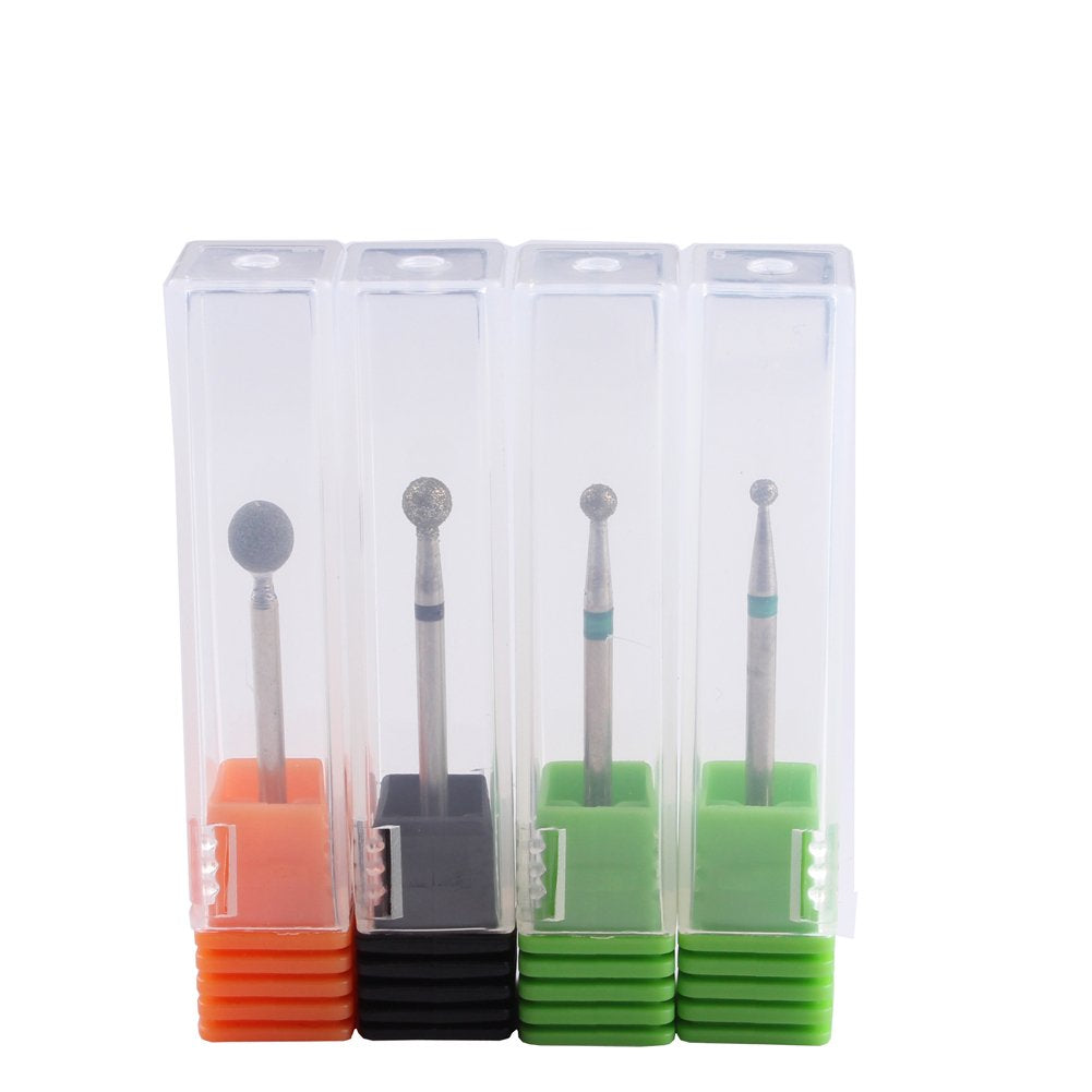 MZCMSL 4PCS Cuticle Clean Drill Bit Diamond Nail Bit Ball Head Stone File Manicure Pedicure Nail Art Tools Health & Beauty > Personal Care > Cosmetics > Cosmetic Tools > Nail Tools MZCMSL