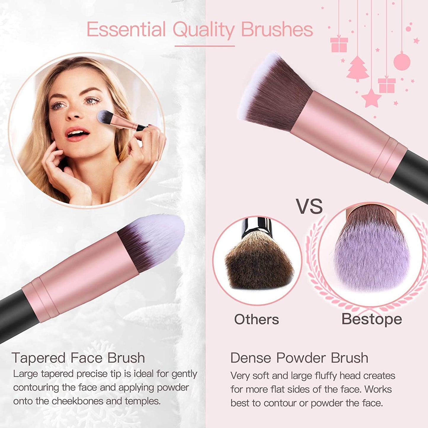 BESTOPE Makeup Brushes 16Pcs Makeup Brushes Set with 4Pcs Beauty Blender Sponge and 1 Brush Cleaner Premium Synthetic Foundation Brushes Blending Face Powder Eye Shadows Make up Brushes Tool… Health & Beauty > Personal Care > Cosmetics > Cosmetic Tools > Makeup Tools BESTOPE PRO