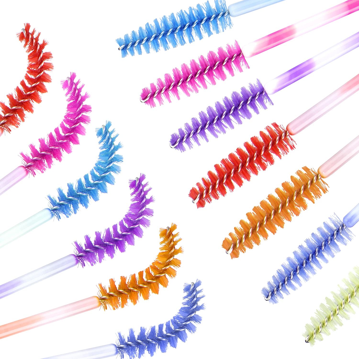 EYESEEK 100Pcs Multicolor Disposable Eyelash Mascara Brushes Makeup Brush Set Eyebrow Wands Applicator Cosmetic for Eye Lash Extensions Makeup Tool Kits (10 Colors Mix) Health & Beauty > Personal Care > Cosmetics > Cosmetic Tools > Makeup Tools EYESEEK