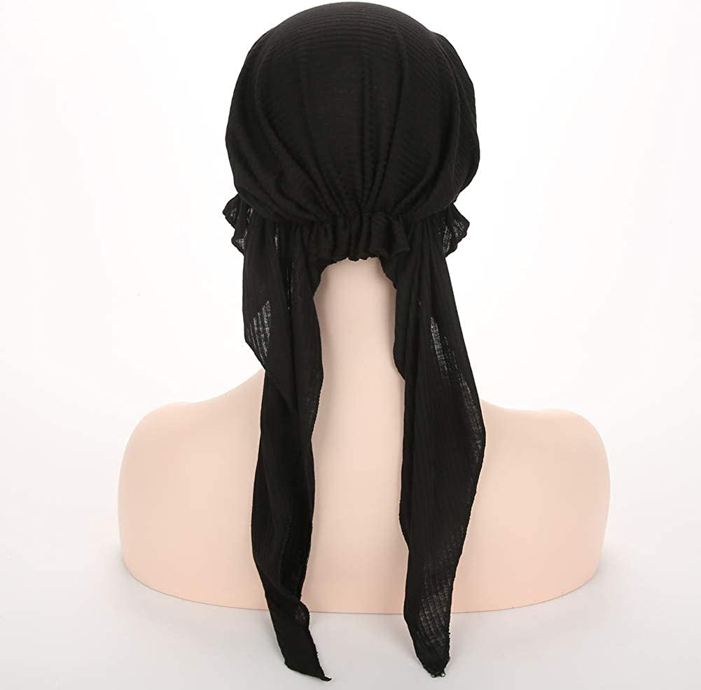 Fxhixiy Womens Turban Chemo Hat Head Scarves Slip-On Pre-Tied Headwear Bandana Sleep Hair Cover Apparel & Accessories > Clothing Accessories > Headwear Fxhixiy