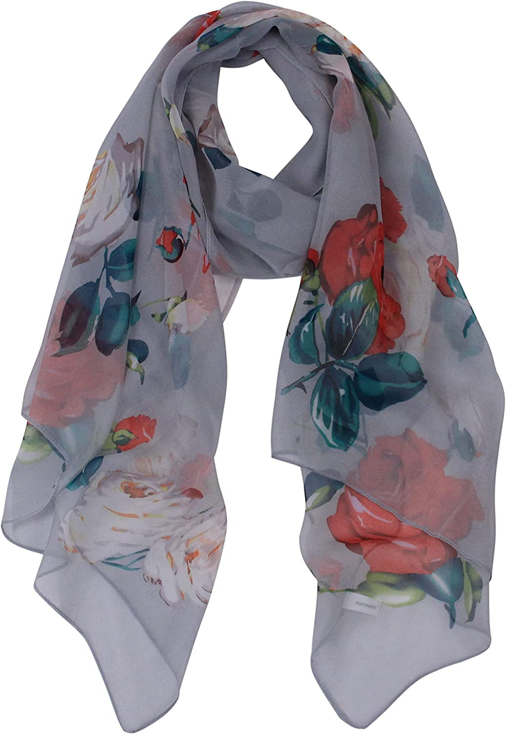 Long Chiffon Fashion Scarf - Pantonight Lightweight Chiffon Sheer for Women Apparel & Accessories > Clothing Accessories > Scarves & Shawls PANTONIGHT Color 771