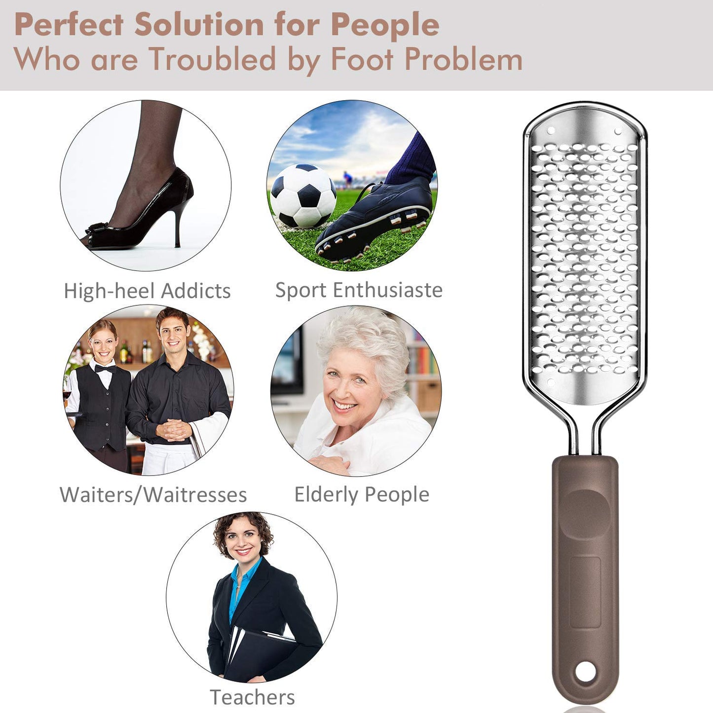 Colossal Foot Grater Foot File - Foot Rasp Callus Remover Btartbox Large Stainless Steel Foot Scrubber Foot Care Pedicure Tools for Wet and Dry Feet Health & Beauty > Personal Care > Foot Care BTArtbox