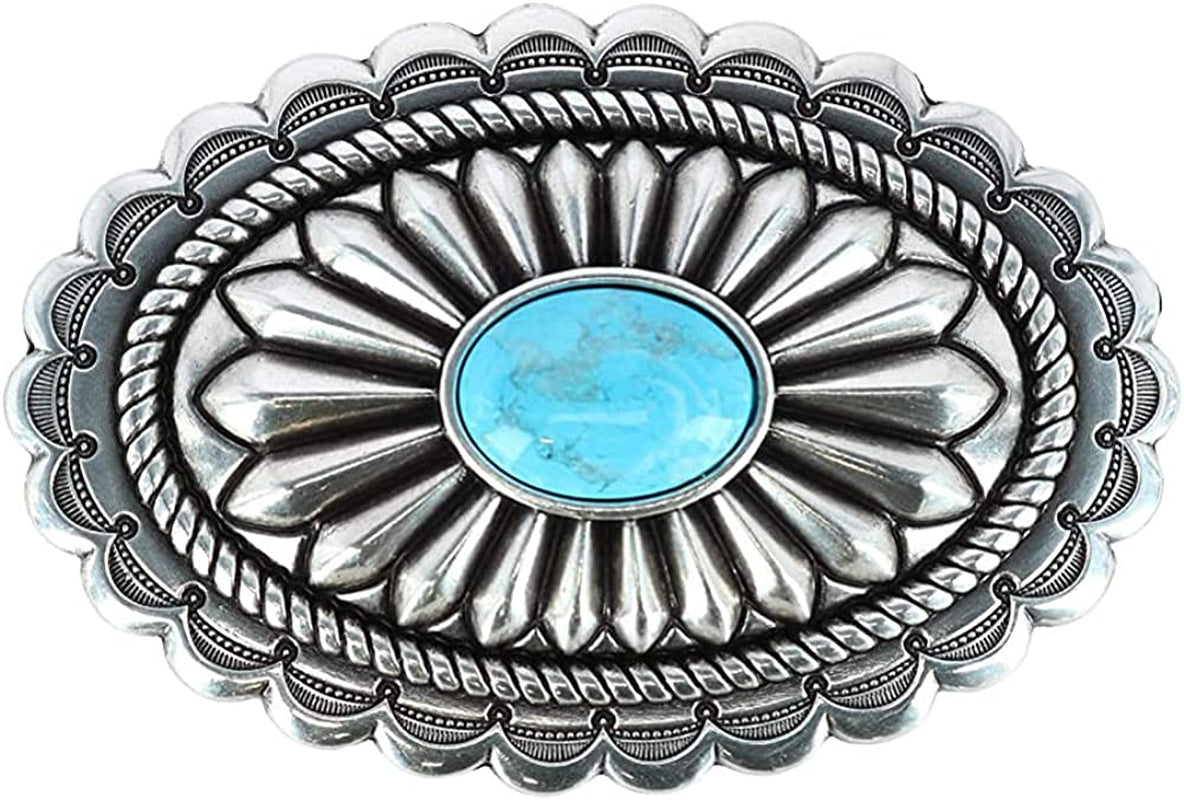 ARIAT Women'S Basic Brown Strap Tirqouise Buckle Belt Apparel & Accessories > Clothing Accessories > Belts ARIAT