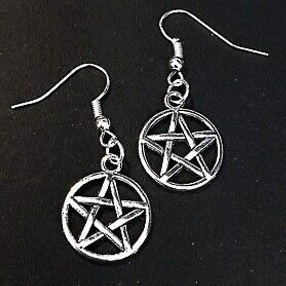Silver Pentagram Earrings // Pentacle // Alternative Jewellery // Halloween // Witch // Pagan Apparel & Accessories > Jewelry > Earrings Legendary