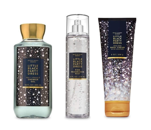 Bath and Body Works - Little Black Party Dress - 3 Pc Bundle - Shower Gel, Fine Fragrance Mist and Ultra Shea Body Cream - (Winter 2019) Health & Beauty > Personal Care > Cosmetics > Bath & Body Bath and Body Works