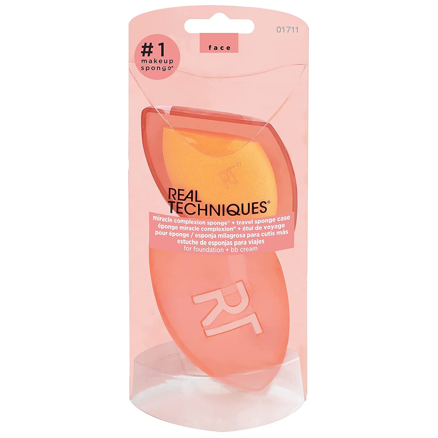 Real Techniques Miracle Complexion Beauty Sponge Makeup Blender with Case, Perfect for Travel, Beauty Sponge for Foundation Application, Streak-Free Makeup Tool, Cruelty Free, Latex Free, 2 Piece Set Health & Beauty > Personal Care > Cosmetics > Cosmetic Tools > Makeup Tools Real Techniques