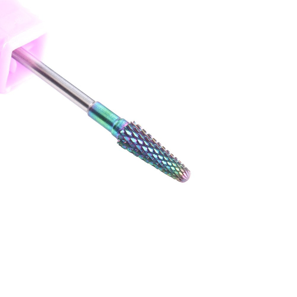 Carbide Drill Bits Tapered Cone Cuticle Clean Bit Nail Art Pedicure Manicure Tools Accessories Medium Grit Silver Health & Beauty > Personal Care > Cosmetics > Cosmetic Tools > Nail Tools MZCMSL Rainbow