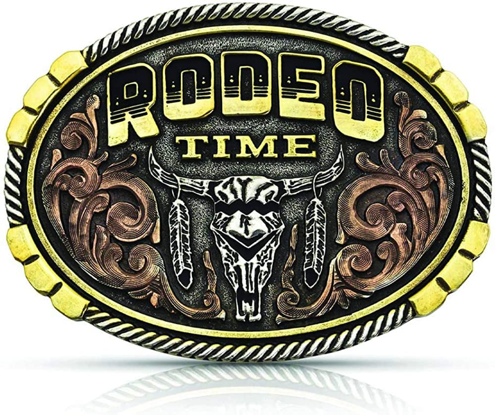 Montana Silversmiths Officially Licensed Dale Brisby Western Belt Buckle Apparel & Accessories > Clothing Accessories > Belt Buckles Montana Silversmiths Rodeo Time - Tri-colored