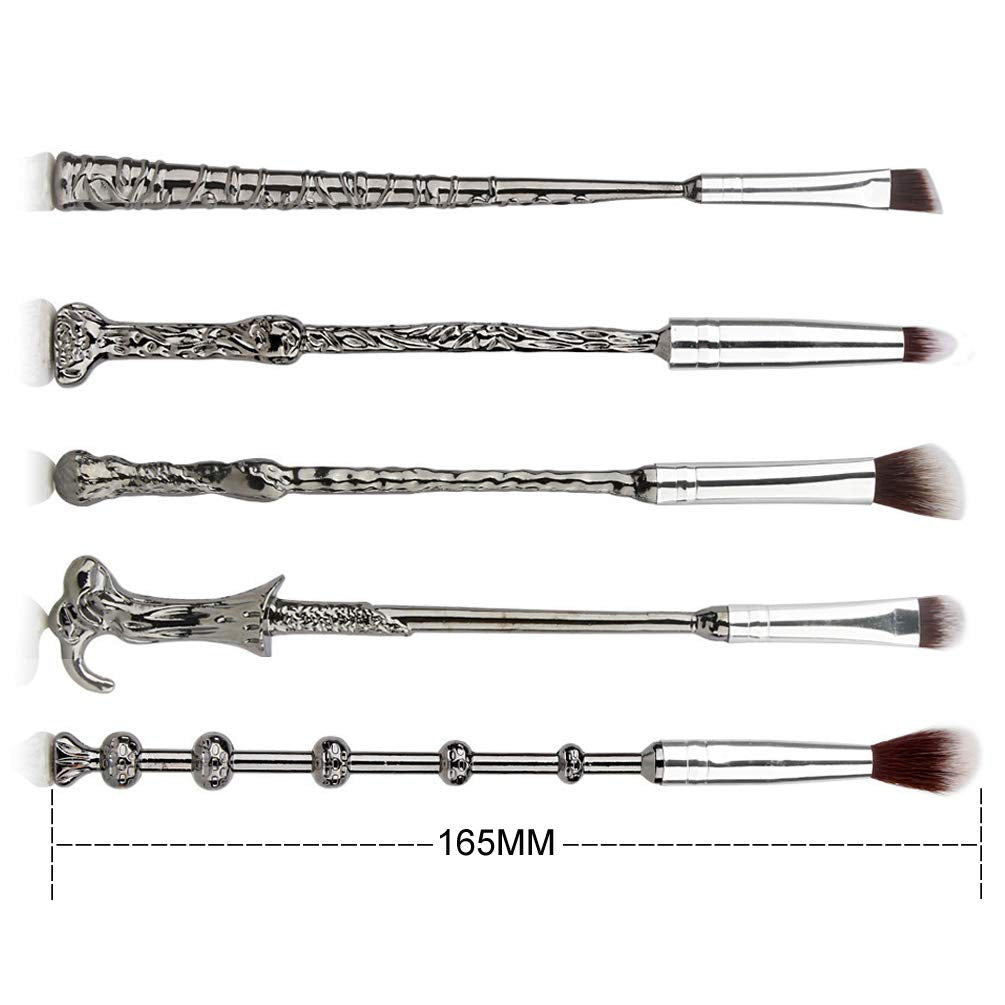 JASSINS 5 Pcs Potter Makeup Brush Set, Wizard Magic Wand Brush for Foundation Eye Shadow Eyeliner Blending Pencil Lip Professional Makeup Tools with a Gift Bag Health & Beauty > Personal Care > Cosmetics > Cosmetic Tools > Makeup Tools JASSINS