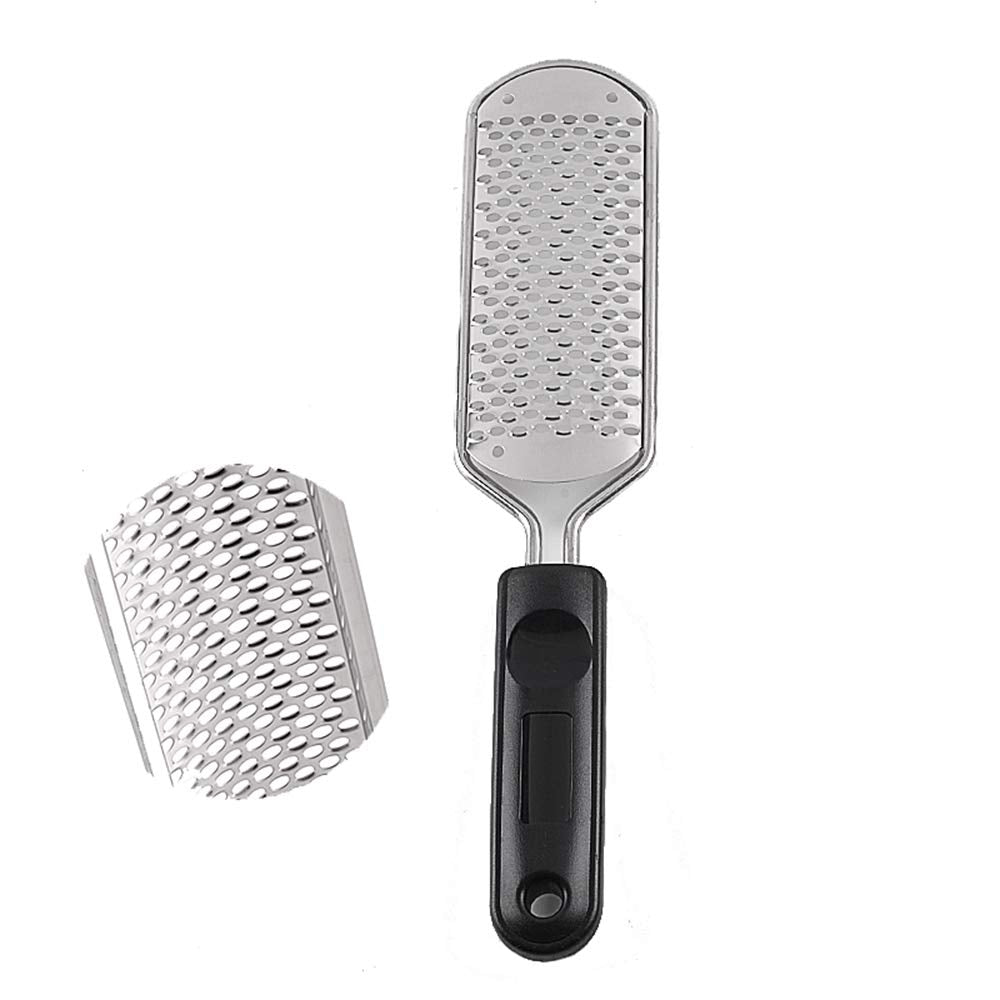 JISTL Foot File Colossal Foot Rasp Stainless Steel Pedicure Metal Surface Foot Care Tool ,Foot Rasp Eliminate Feet Cracked Dead Thick Dry Hard Skin 28CM (Black&11.2") Health & Beauty > Personal Care > Foot Care JISTL Black&11.2"