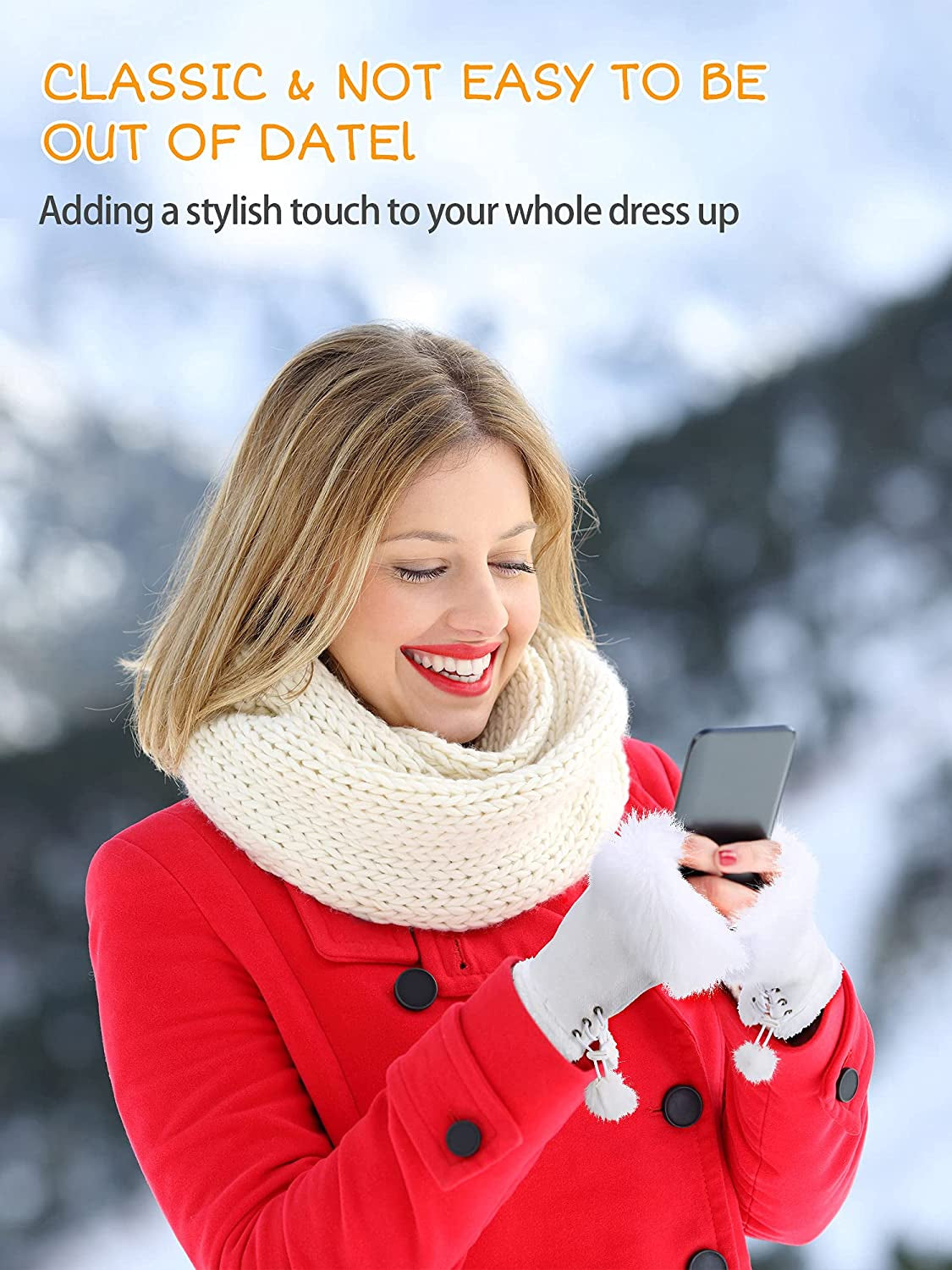 SATINIOR 6 Pairs Women Faux Rabbit Fur Gloves Fingerless Winter Gloves Mittens Warm Gloves Stretchy Hand Wrist Warmers Gloves Half Gloves for Women Girls Teen Working Writing Apparel & Accessories > Clothing Accessories > Gloves & Mittens SATINIOR