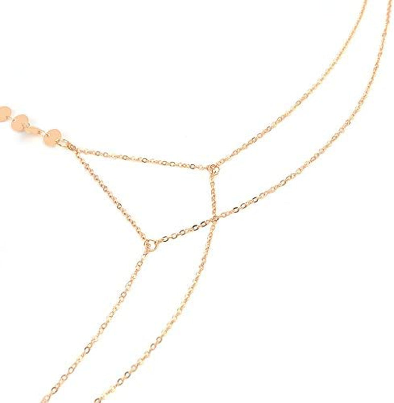 Chicque Sexy Body Chain Jewelry Gold Sequins Body Jewelry Layered Bikini Belly Waist Chain Party for Women Apparel & Accessories > Jewelry > Body Jewelry Blindery