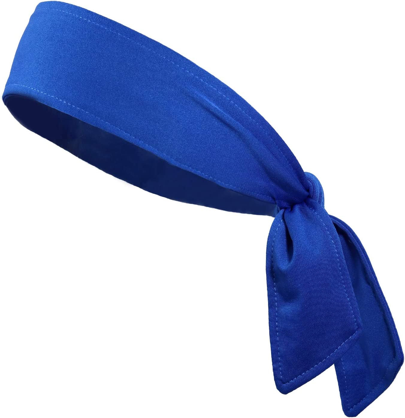 Kenz Laurenz Headbands Tie on Headband for Women Men Running Athletic Hair Head Band Elastic Sports Sweat Basketball Sweatband Stetchy Yoga Workout Sweatbands Adjustable Non-Slip Moisture Wicking Apparel & Accessories > Clothing Accessories > Bandanas & Headties Kenz Laurenz blue
