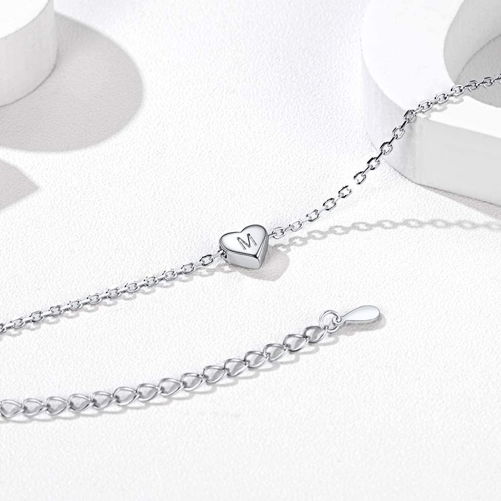Silvora Sterling Silver Initial Anklets for Women, Teen Girls Foot Ankle Bracelet Letter Alphabet Anklets-Adjustable Chain with Gift Packaging Apparel & Accessories > Jewelry > Anklets Silvora