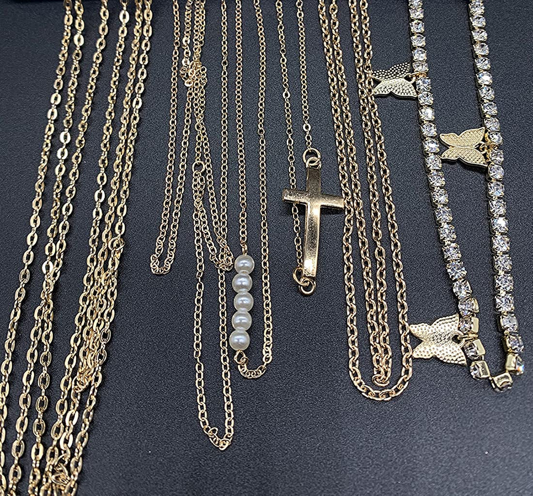 Ofeiyaa 4-6PCS Body Chain Jewelry Bra Chain Retro Waist Belt Chain Suit Bikini Beach Boho Chain Set for Women Girls Gold Tone Apparel & Accessories > Jewelry > Body Jewelry Ofeiyaa