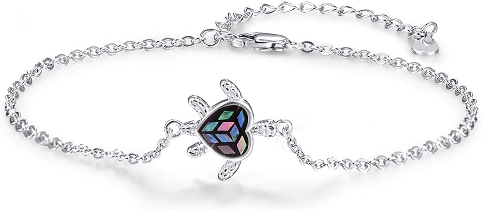 TANGPOET 925 Sterling Silver Anklet Bracelet for Women, Dainty Charm Bracelets Animal Jewelry Birthday Gifts for Mother Daughter Teens Girls Apparel & Accessories > Jewelry > Anklets TANGPOET Turtle Bracelet