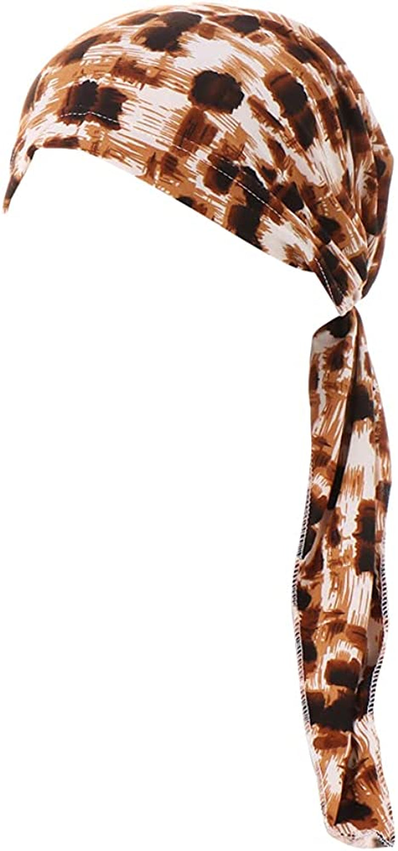 Fxhixiy Pre-Tied Bandana Turban Hat Chemo Cancer Headscarf Headwraps Headwear for Women Hair Cover Hat Apparel & Accessories > Clothing Accessories > Bandanas & Headties Fxhixiy Light Coffee Leopard