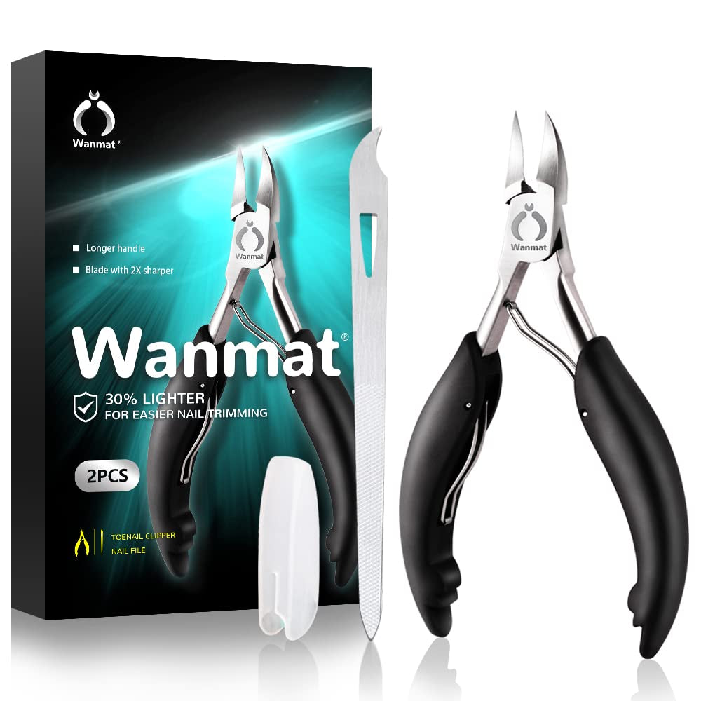 Wanmat Toenail Clippers for Thick Nails,Nail Clippers for Seniors Toe Nail Clippers Adult Long Handle Safety Ingrown Toenail Tool Fingernail Clippers Health & Beauty > Personal Care > Cosmetics > Cosmetic Tools > Nail Tools Wanmat 1 Count (Pack of 1)